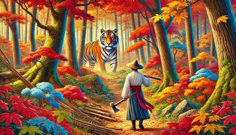  The Woodcutter and the Tiger Spirit - A Tale of Courage, Compassion and Unexpected Friendship!